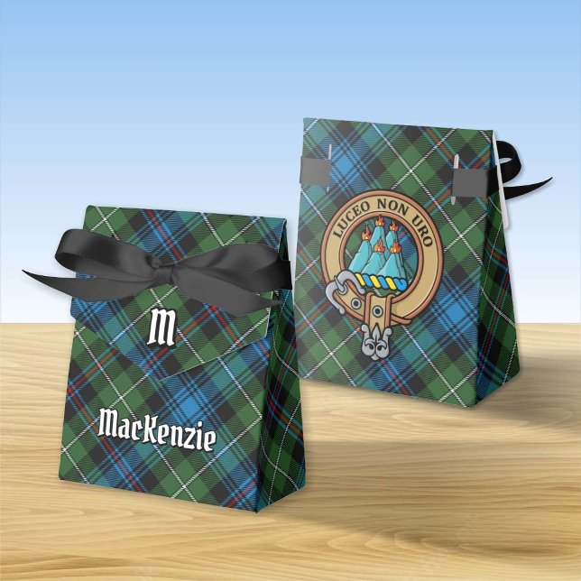 Clan MacKenzie Crest over Tartan Favour Box (Creator Uploaded)