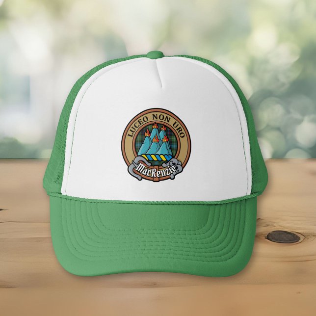 Clan MacKenzie Crest over Tartan Trucker Hat (Creator Uploaded)