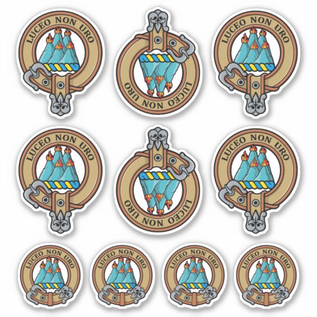 Clan MacKenzie Crest Sticker Set (Front)