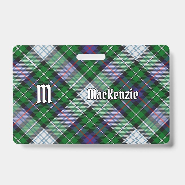Clan MacKenzie Dress Tartan Badge ID Badge (Front)
