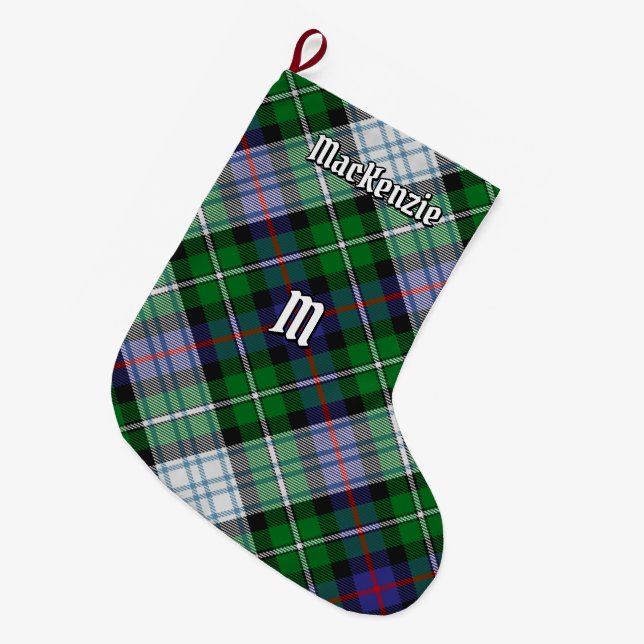Clan MacKenzie Dress Tartan Christmas Stocking (Front (Hanging))