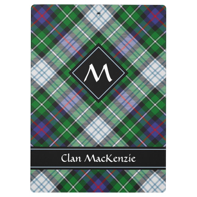 Clan MacKenzie Dress Tartan Clipboard (Back)
