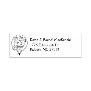 Clan MacKenzie [EDIT] Crest & Address Self-inking Stamp