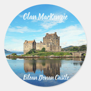 Clan MacKenzie Eilean Donan Castle Scotland Classic Round Sticker