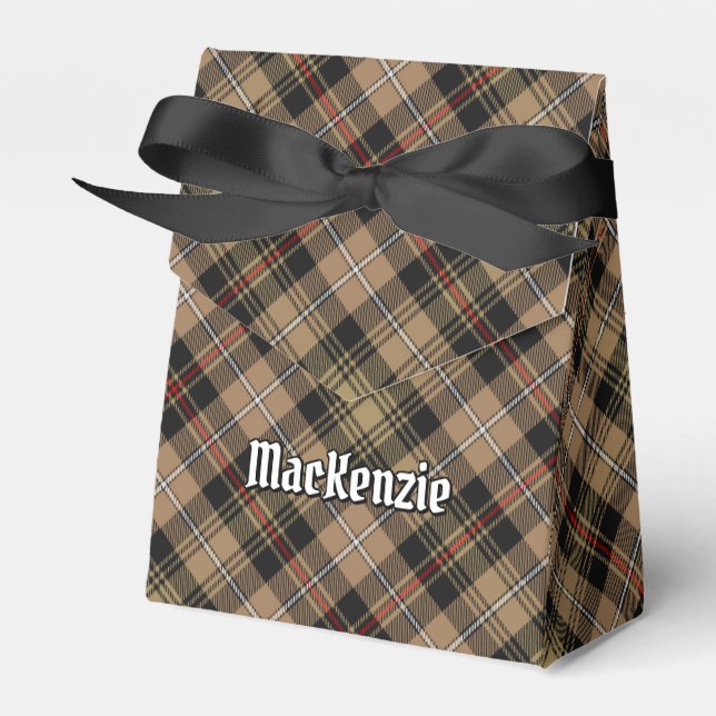 Clan MacKenzie Hunting Brown Tartan Favour Box (Front Side)