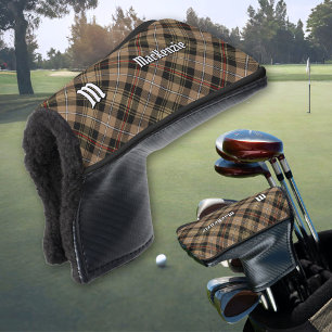 Clan MacKenzie Hunting Brown Tartan Golf Head Cover