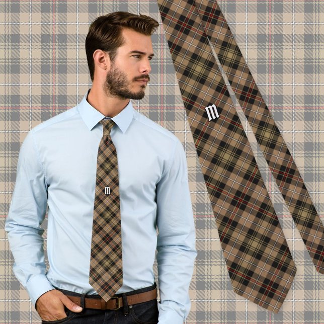 Clan MacKenzie Hunting Brown Tartan Neck Tie (Creator Uploaded)
