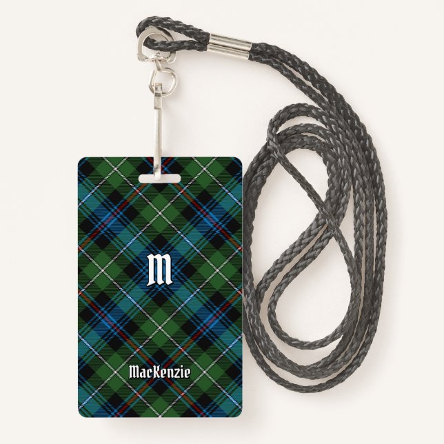 Clan MacKenzie Tartan Badge ID Badge (Front with Lanyard)