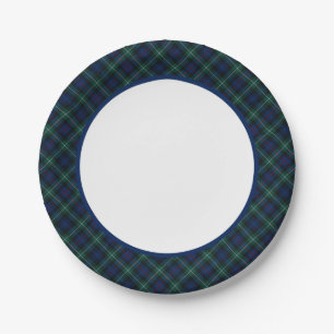 Clan Mackenzie Tartan Border Paper Plate