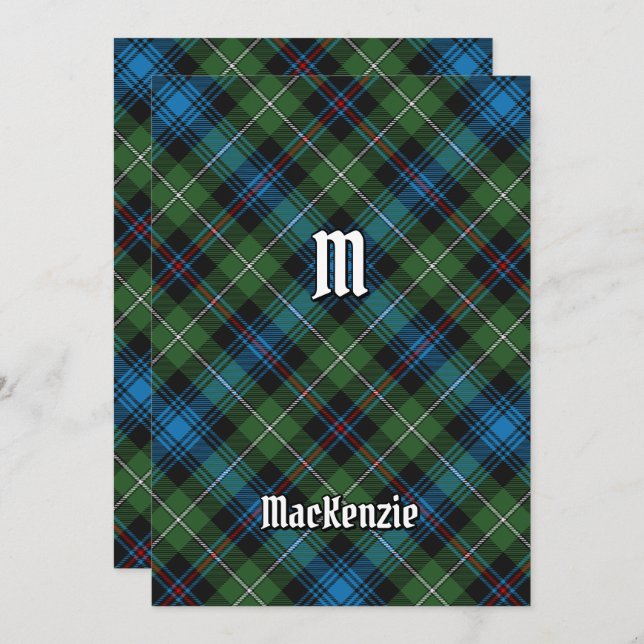 Clan MacKenzie Tartan Invitation (Front/Back)