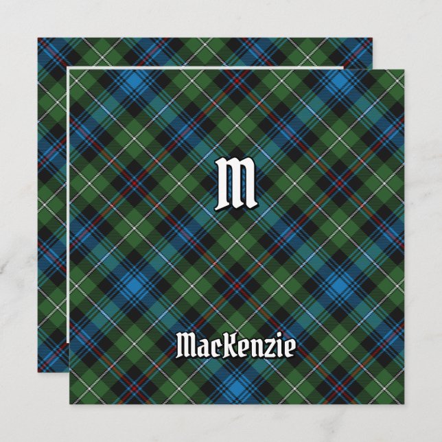 Clan MacKenzie Tartan Invitation (Front/Back)