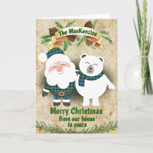 Clan MacKenzie Tartan Plaid Christmas Holiday Card