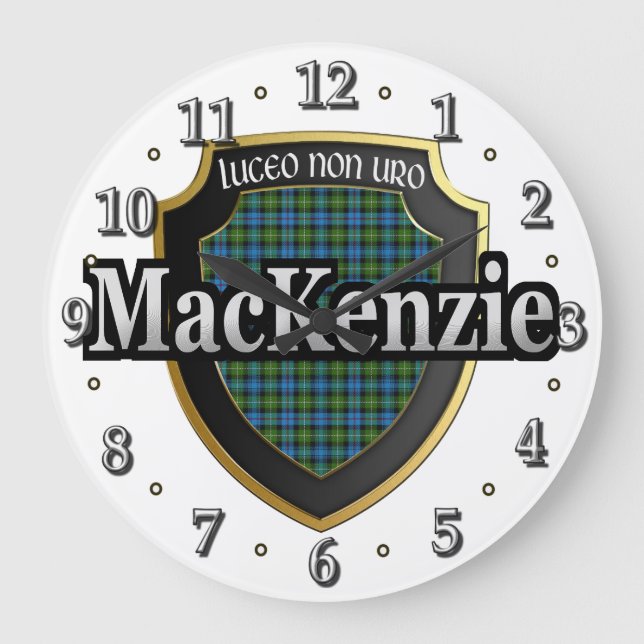 Clan MacKenzie Tartan Scottish Dream Clock (Front)