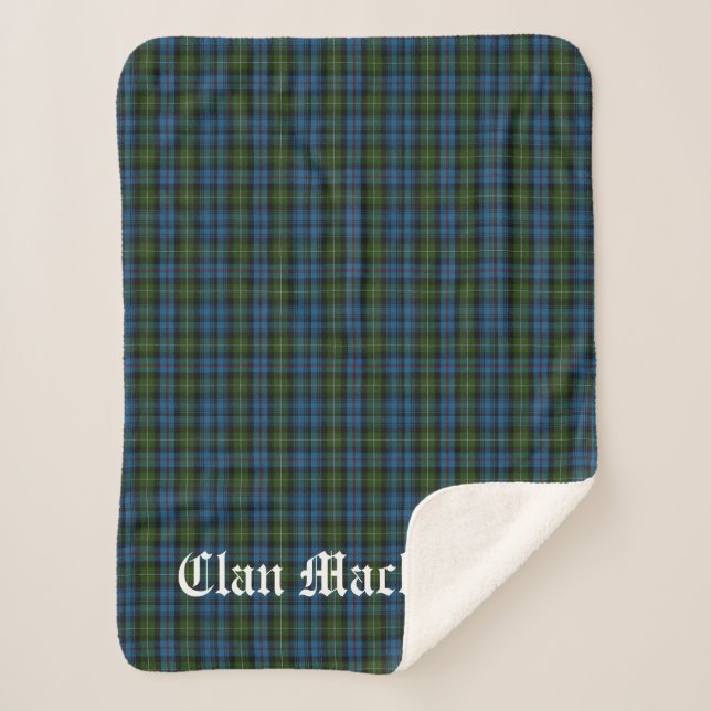 Clan Mackenzie Tartan Sherpa Blanket (Front)