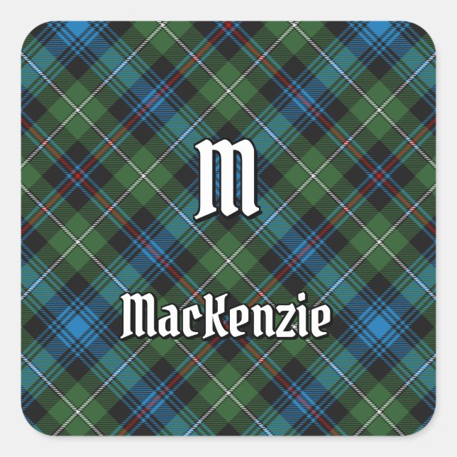 Clan MacKenzie Tartan Square Sticker (Front)