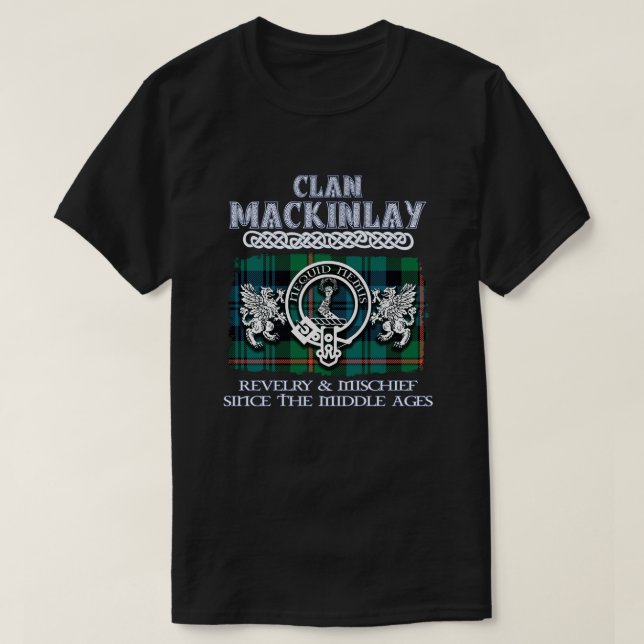 Clan MacKinlay crest Scottish clans Scottish surna T-Shirt (Design Front)