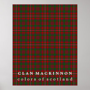 Clan MacKinnon Colours of Scotland Tartan Poster
