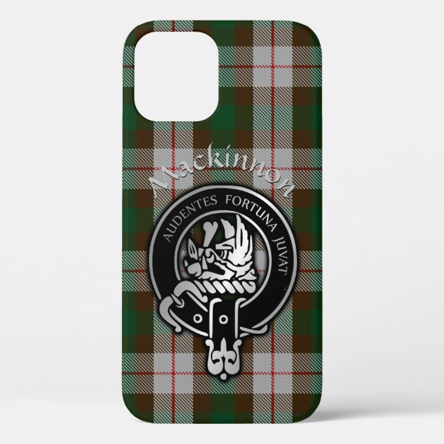 Clan MacKinnon Crest & Hunting Tartan Case-Mate iP iPhone Case (Back)