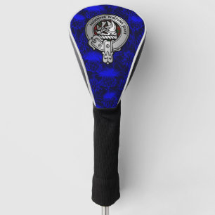 Clan MacKinnon Crest & Tartan on Thistle Golf Head Cover