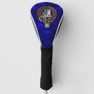 Clan MacKinnon Crest & Tartan on Thistle Golf Head Cover