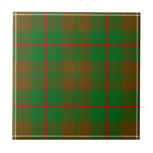 Clan MacKinnon Hunting Tartan Tile (Front)