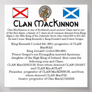 Clan MacKinnon & Siol Alpin- The 7 Clans Poster