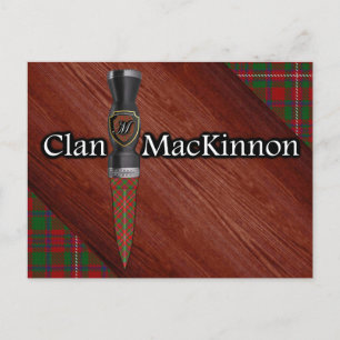 Clan MacKinnon Tartan Sgian Dubh Blade Postcard
