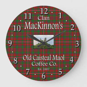 Clan MacKinnon's Old Caisteal Maol Coffee Co. Large Clock