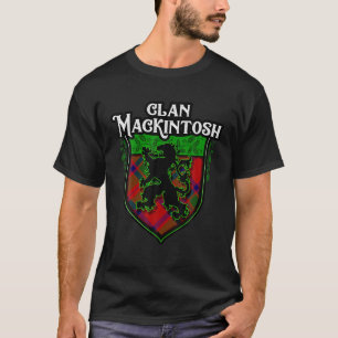 Clan Mackintosh Surname Scottish Tartan Lion Rampa T-Shirt
