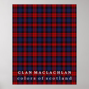 Clan MacLachlan Colours of Scotland Tartan Poster