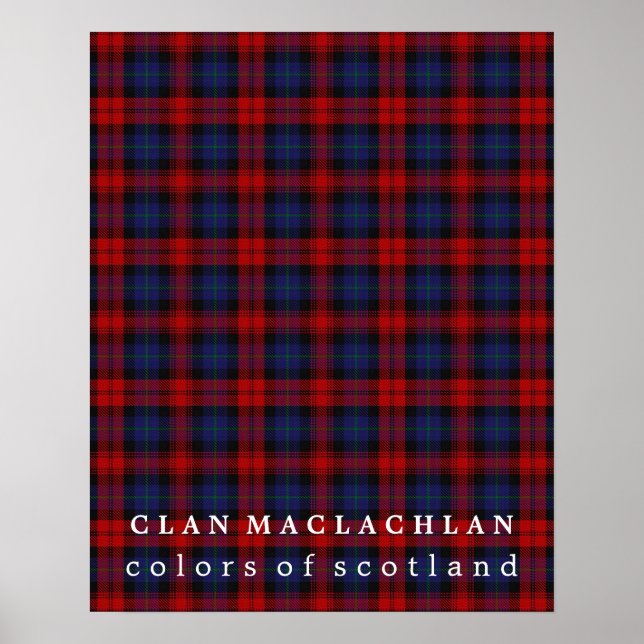 Clan MacLachlan Colours of Scotland Tartan Poster (Front)