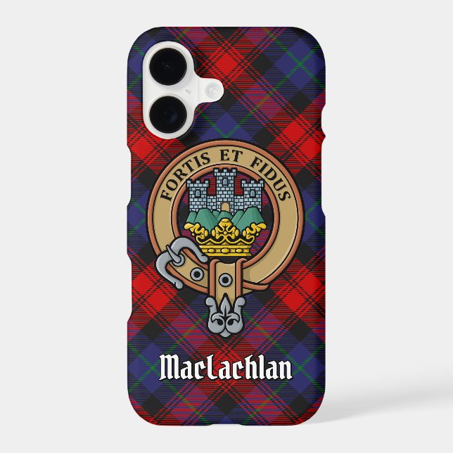 Clan MacLachlan Crest over Tartan (Back)