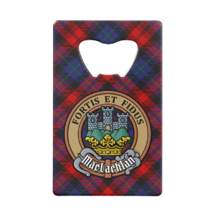 Clan MacLachlan Crest over Tartan