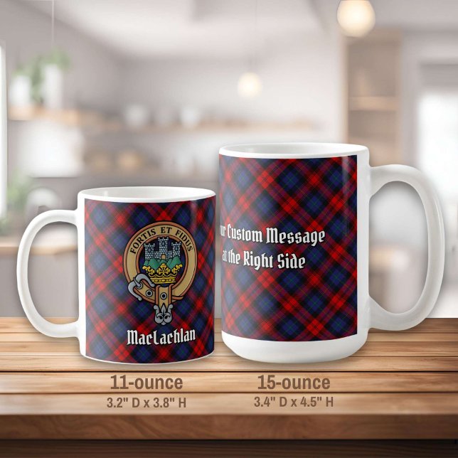 Clan MacLachlan Crest over Tartan Coffee Mug (Creator Uploaded)