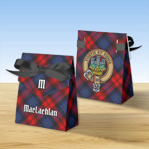 Clan MacLachlan Crest over Tartan Favour Box