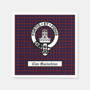 Clan Maclachlan Crest & Tartan Customisable Napkin