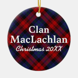 Clan MacLachlan Scottish Tartan Ceramic Ornament