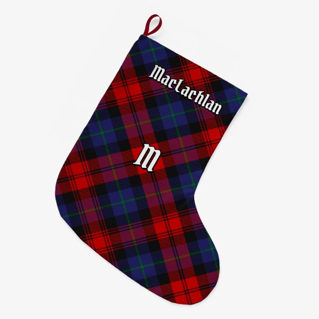 Clan MacLachlan Tartan Large Christmas Stocking (Front (Hanging))
