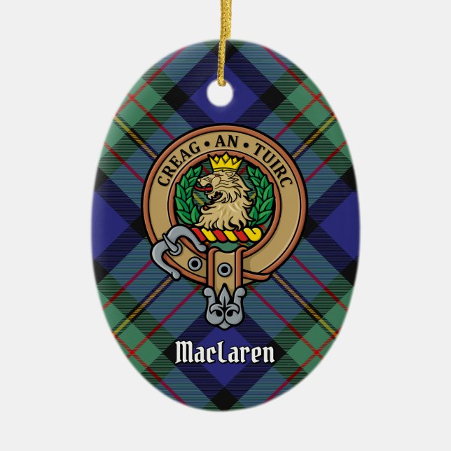 Clan MacLaren Crest Ceramic Ornament (Front)