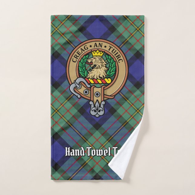 Clan MacLaren Crest over Tartan Bath Towel Set (Hand Towel)