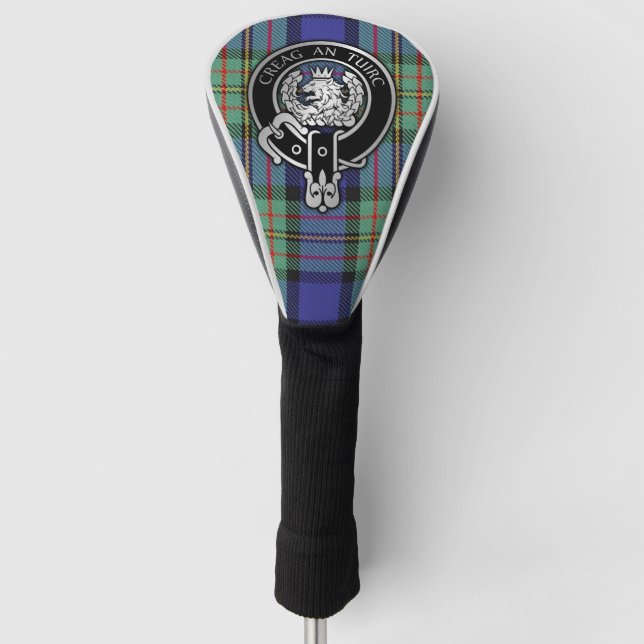Clan MacLaren Crest & Tartan Golf Head Cover (Front)