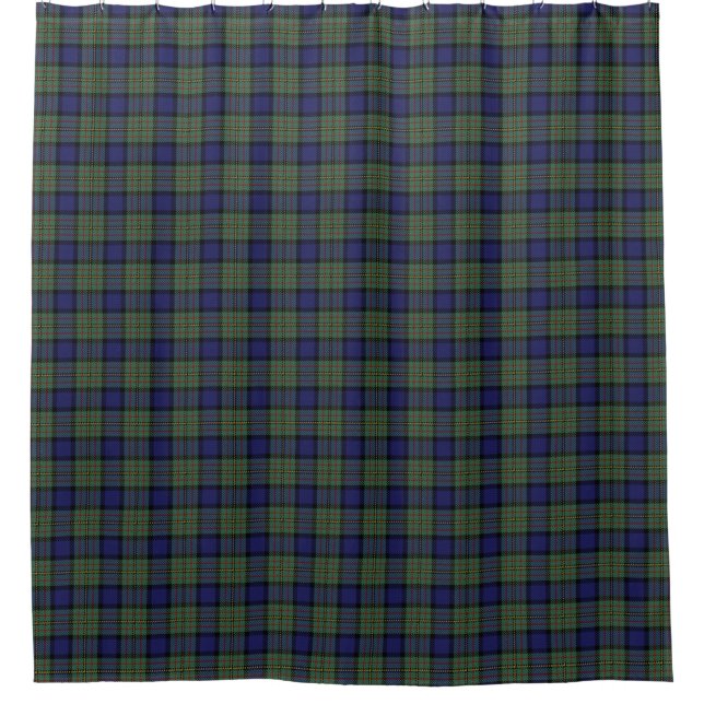 Clan MacLaren Scottish Tartan Shower Curtain (Front)