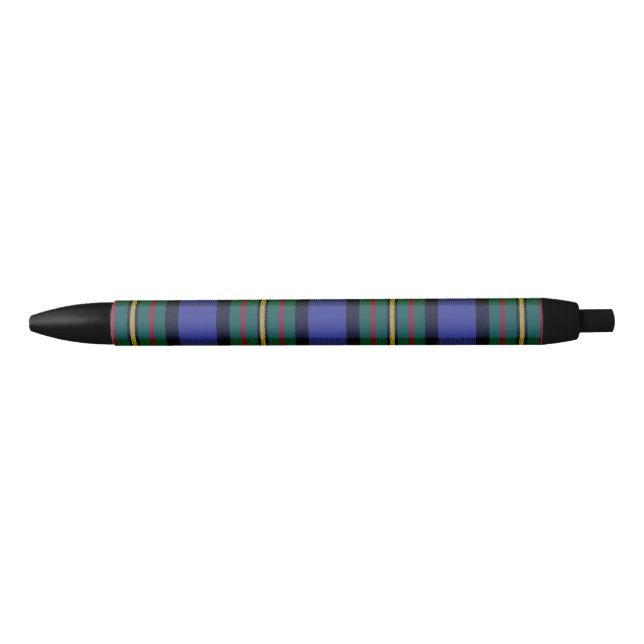 Clan MacLaren Tartan Black Ink Pen (Front)