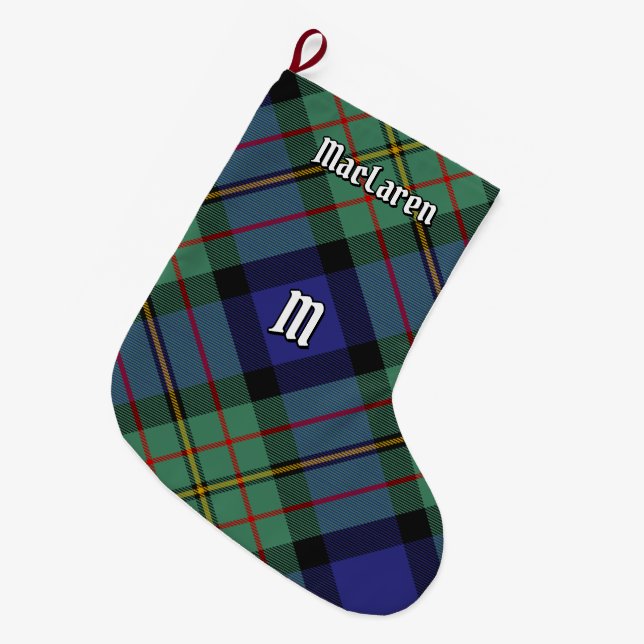 Clan MacLaren Tartan Christmas Stocking (Front (Hanging))