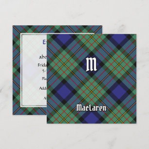 Clan MacLaren Tartan Invitation