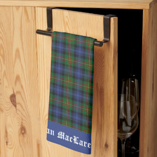 Clan MacLaren Tartan Plaid  Customisable  Tea Towel