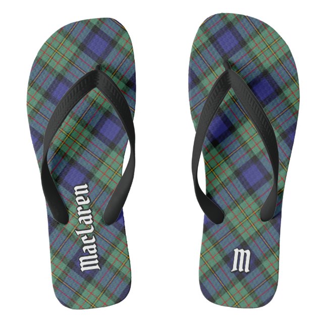 Clan MacLaren Tartan Thongs (Footbed)