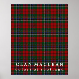 Clan MacLean Colours of Scotland Tartan Poster