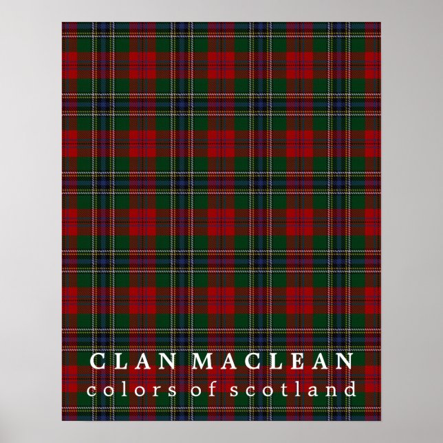 Clan MacLean Colours of Scotland Tartan Poster (Front)