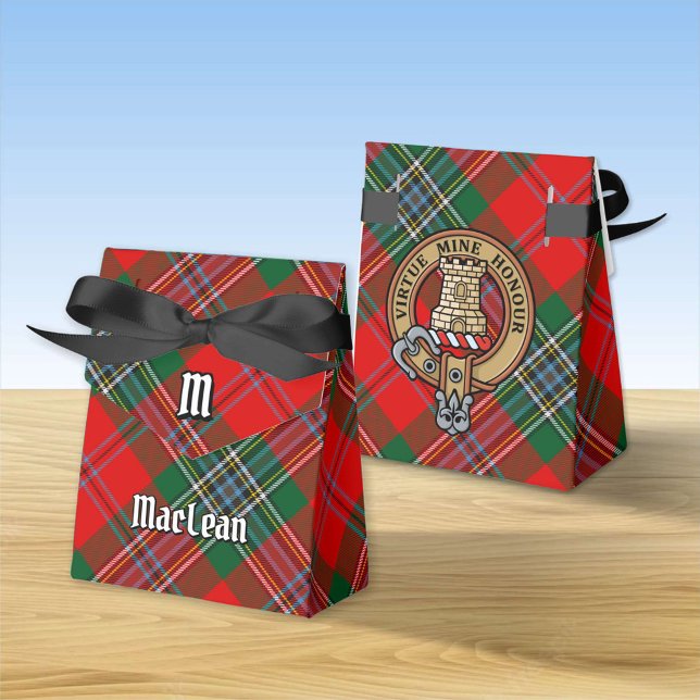 Clan MacLean Crest over Tartan Favour Box (Creator Uploaded)